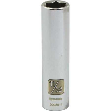 Dynamic 1/4" Drive, 11/32" SAE Socket, 6 Points D003511